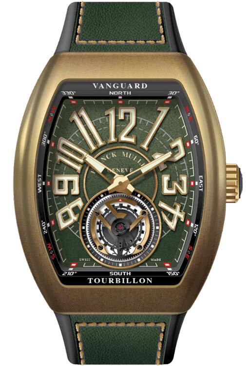 Best FRANCK MULLER Vanguard Circle Tourbillon Bronze - Green V 45 T CIR BRONZE (NR) (BR) (BZ) (VR. BLC BZ BR) Replica Watch